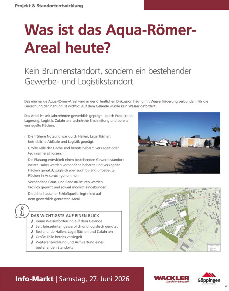 Informationsplakat 2 der Bürgerveranstaltung zum Aqua-Römer-Areal Jebenhausen