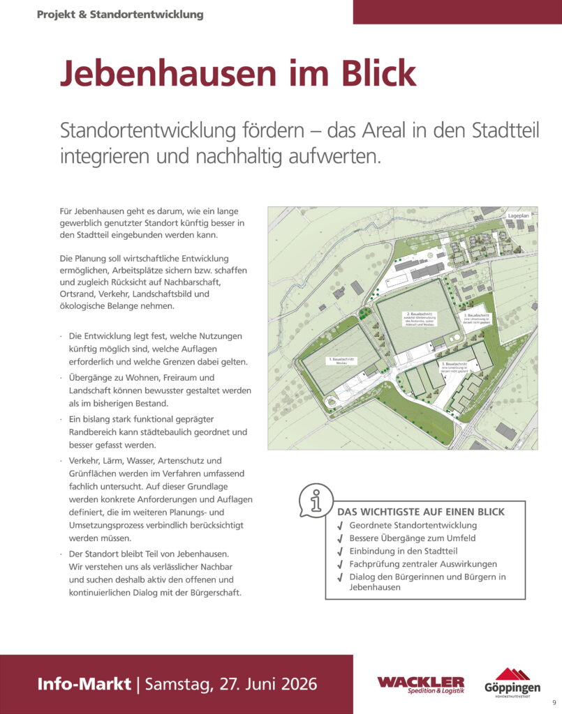 Informationsplakat 5 der Bürgerveranstaltung zum Aqua-Römer-Areal Jebenhausen